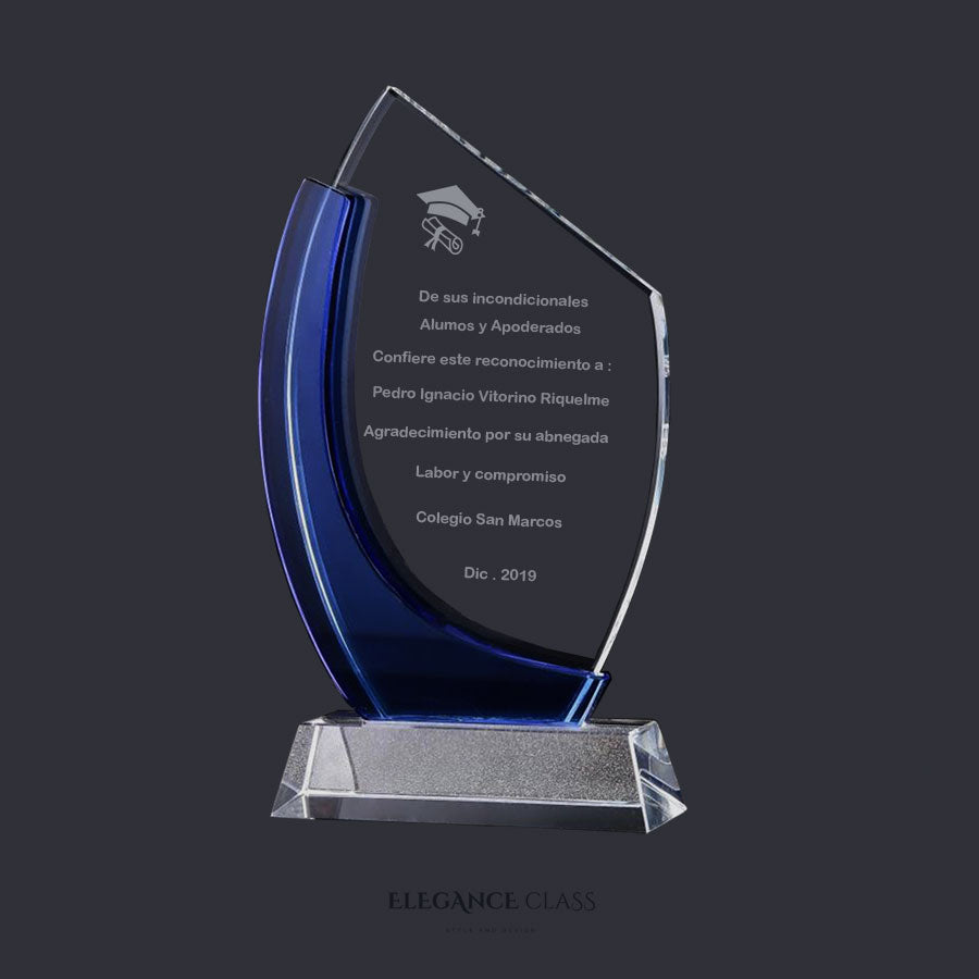 Trofeo de Cristal Modelo Prime + Grabado Personalizado – Elegance Class